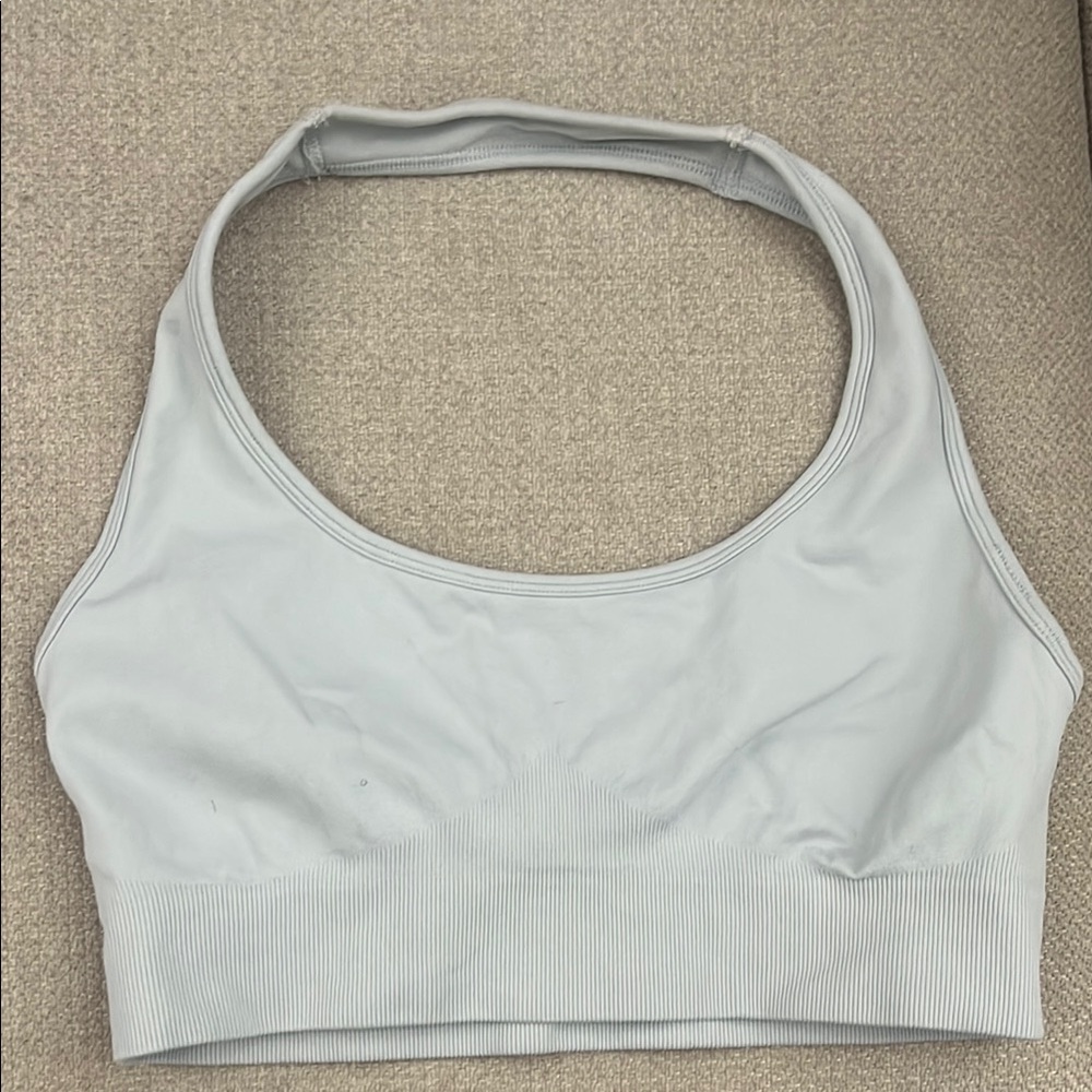 Amazon Blue Halter Sports Bra Top